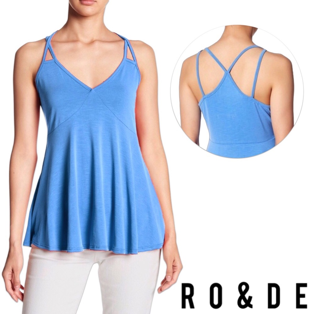 RO&DE💙Soft Textured Cami w/Cutout Straps!